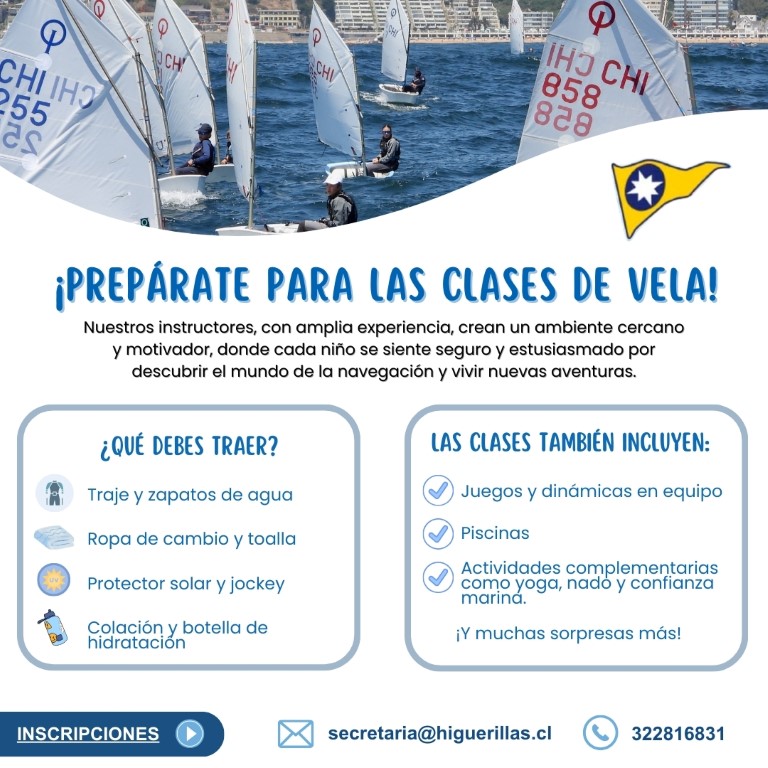 ESCUELA DE VELA NO SOCIO detalles
